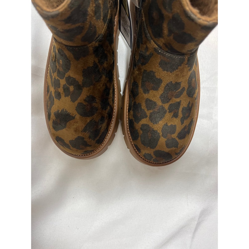 Universal Thread Womens Leopard Print Ankle Boots Faux Shearling Size 7 NEW - Picture 2 of 6